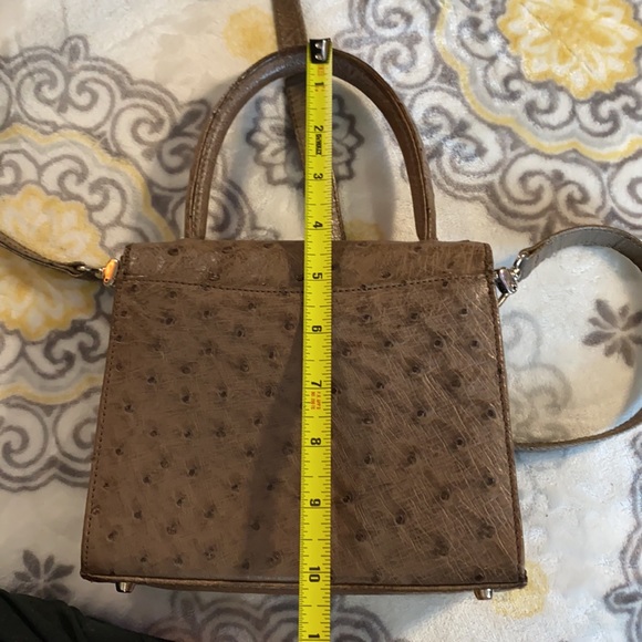 Ostrich leather small handbag and card holder. - Picture 14 of 16